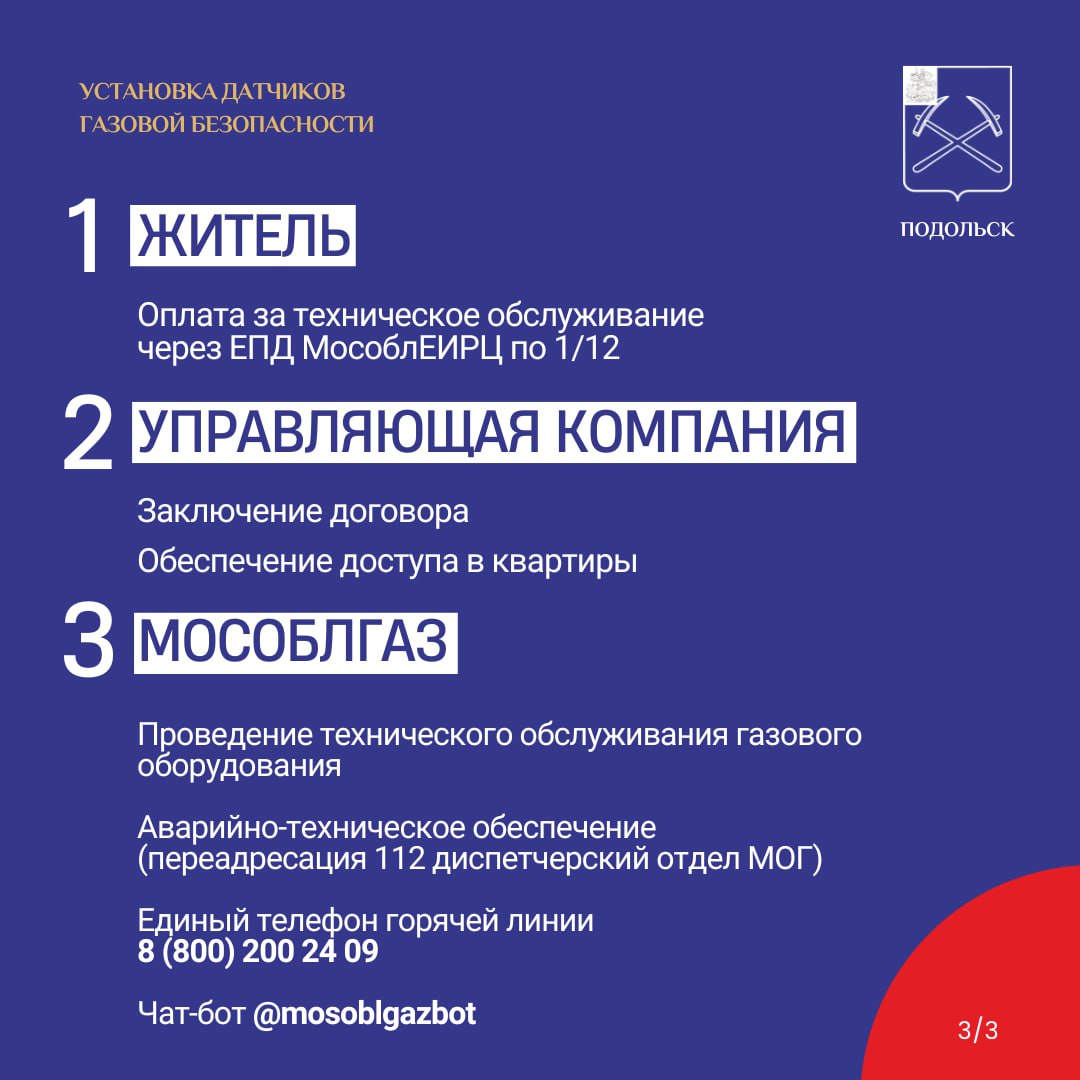 Для безопасности использования газового оборудования