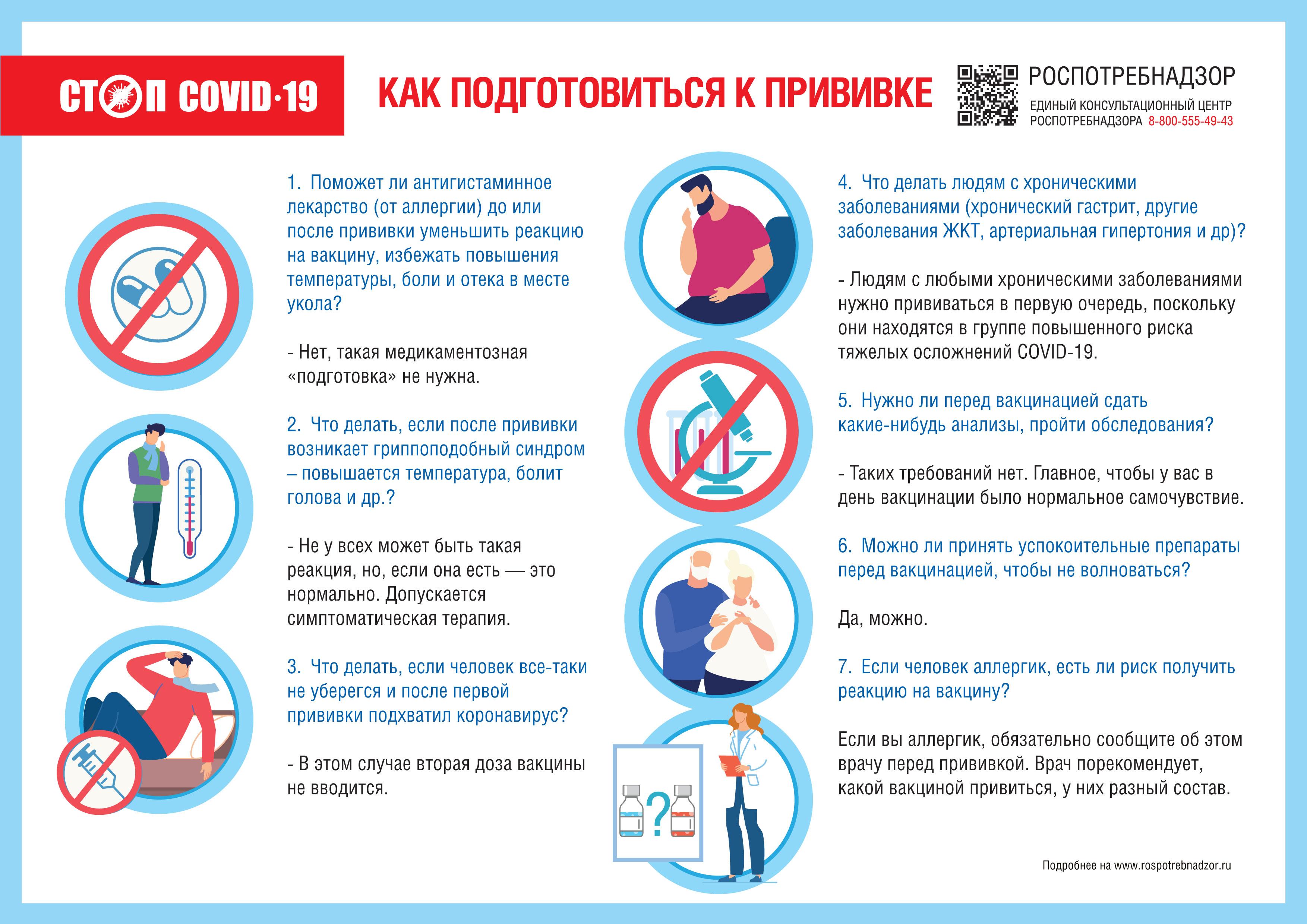 Роспотребнадзор: как подготовиться к вакцинации от коронавируса