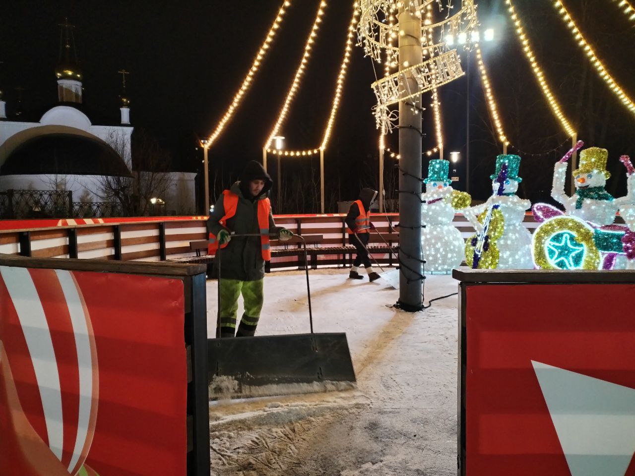 Каток в парке Талалихина в Подольске работает в штатном режиме Каток в парке Талалихина в Подольске работает в штатном режиме