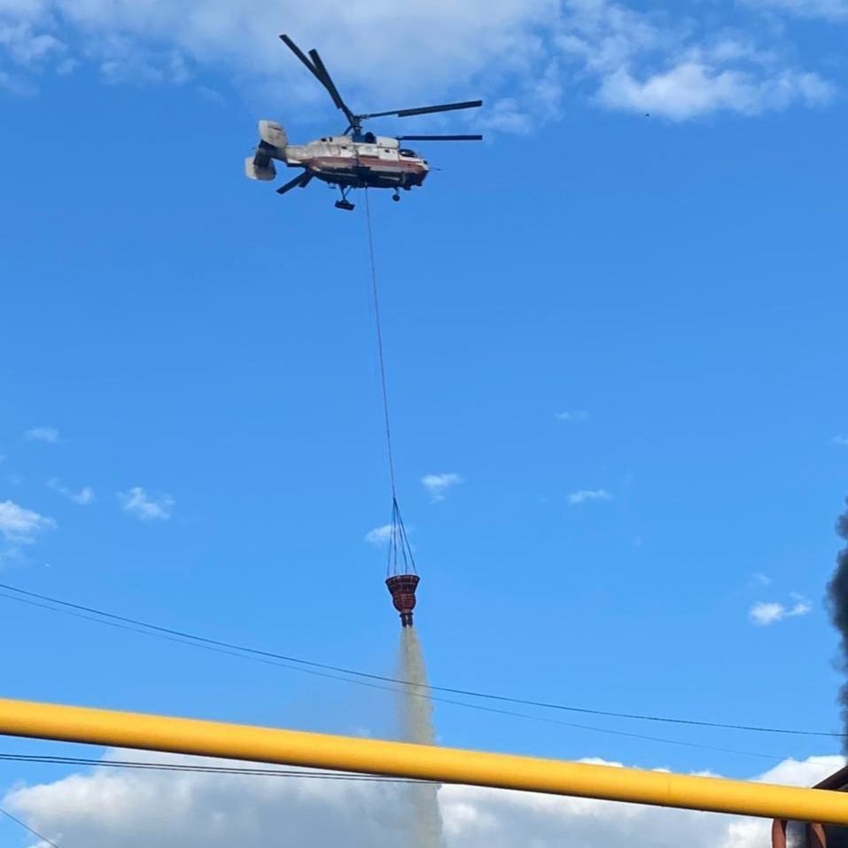 Возгорание в Климовске Возгорание в Климовске