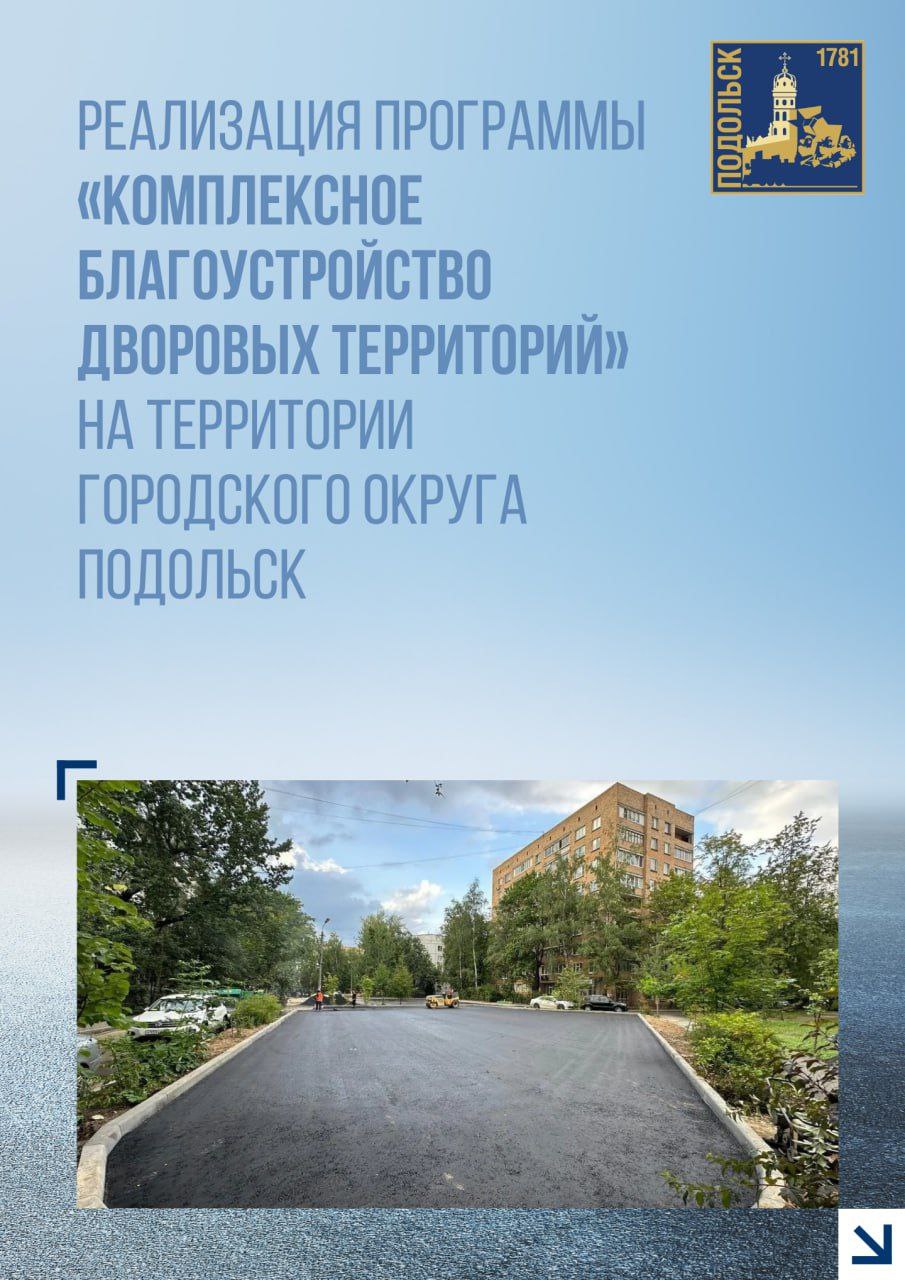 Озвучены планы благоустройства дворов в Подольске на 2025 год