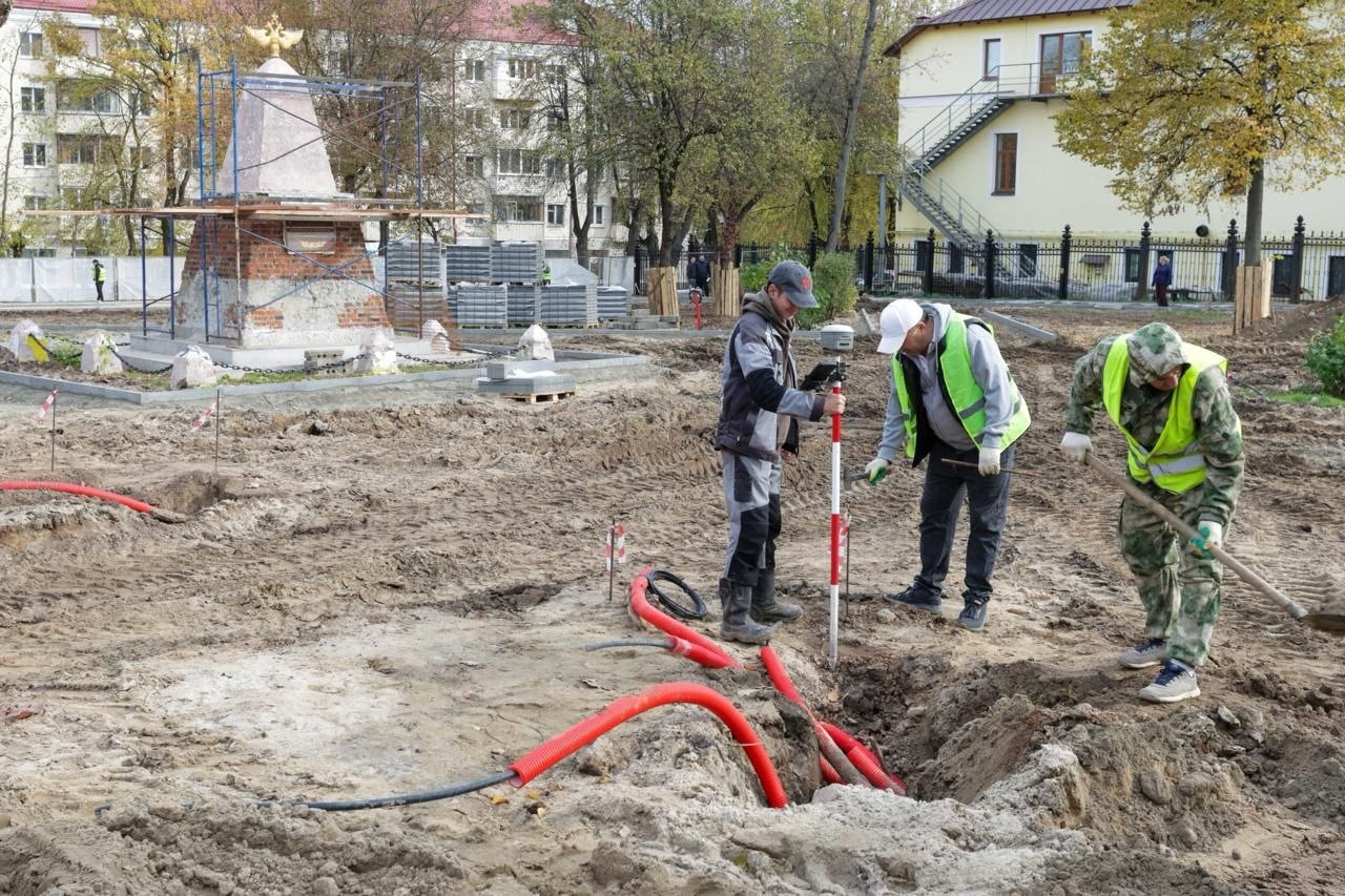 Благоустройство Соборной площади Подольска завершат в конце октября