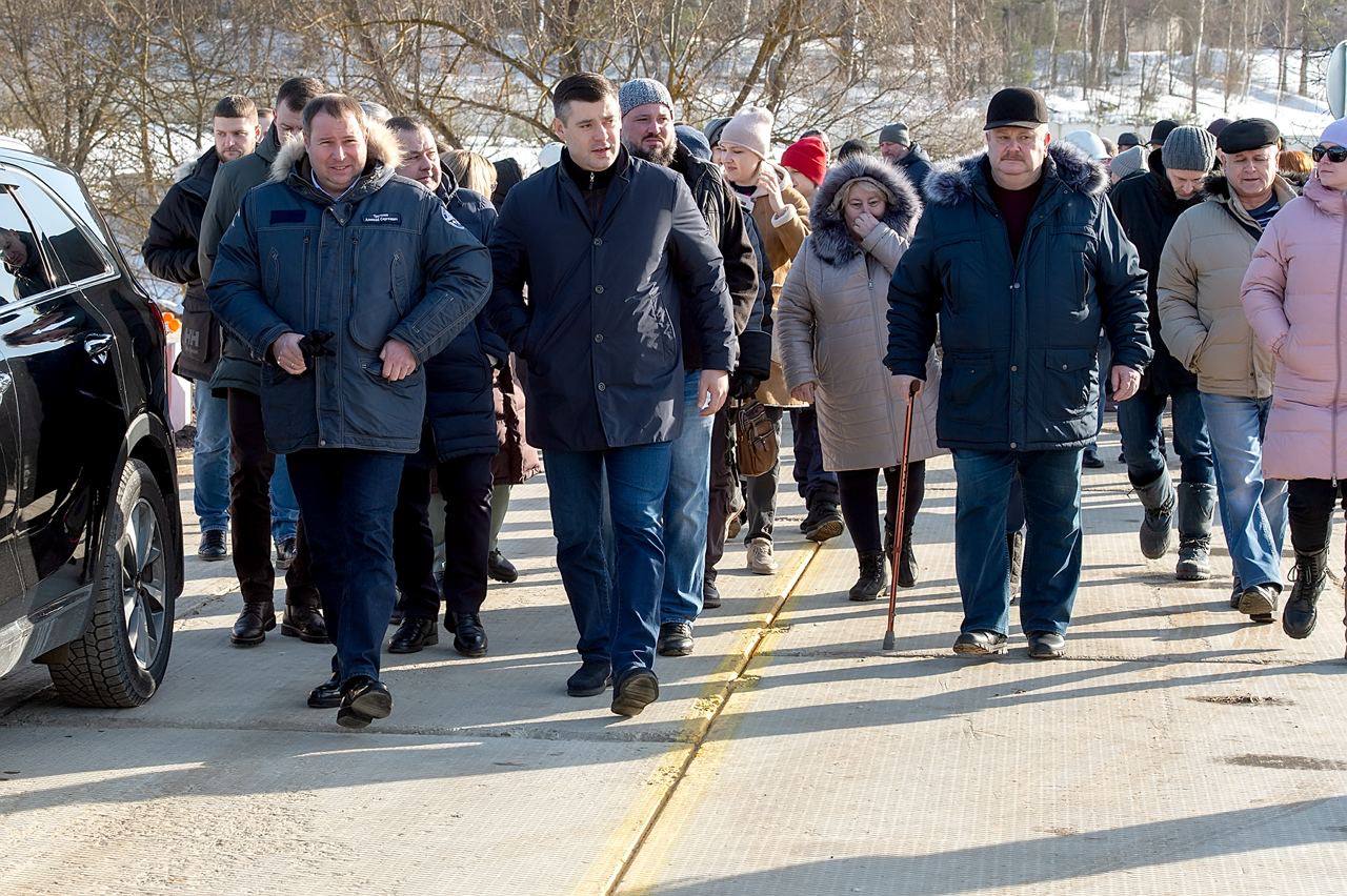 Открыто движение по временному мосту в деревне Кутьино