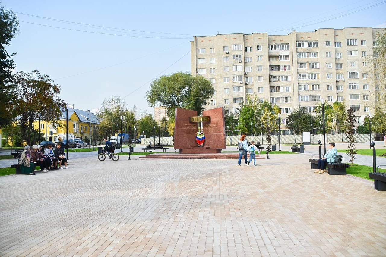 В Подольске на Силикатной благоустроен сквер Защитников Родины