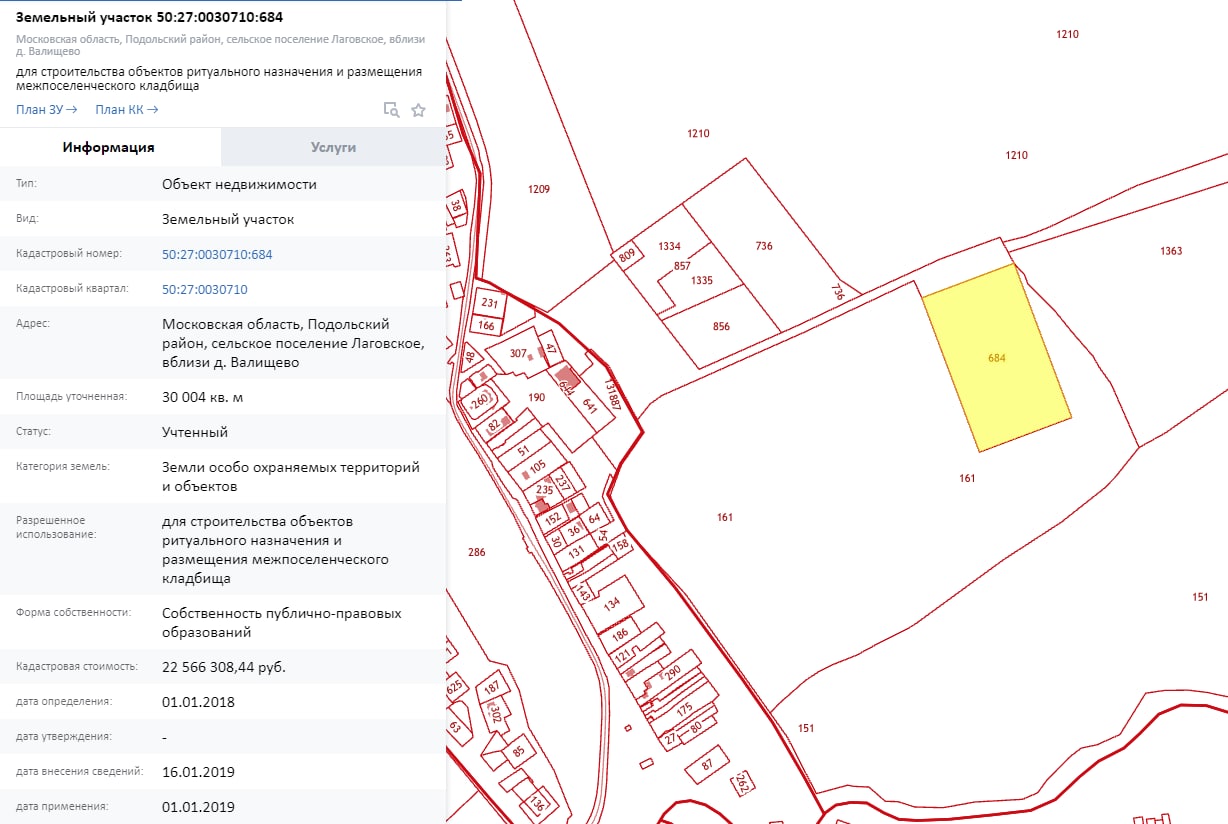 Новое общественное кладбище Подольска разместится на поле у деревни Валищево