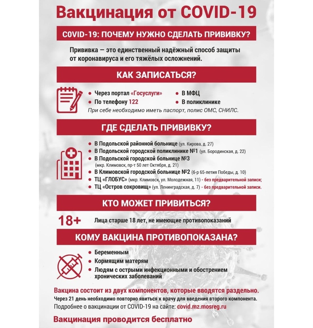 В феврале в Подмосковье поступит более 200 тысяч доз «Спутника V»