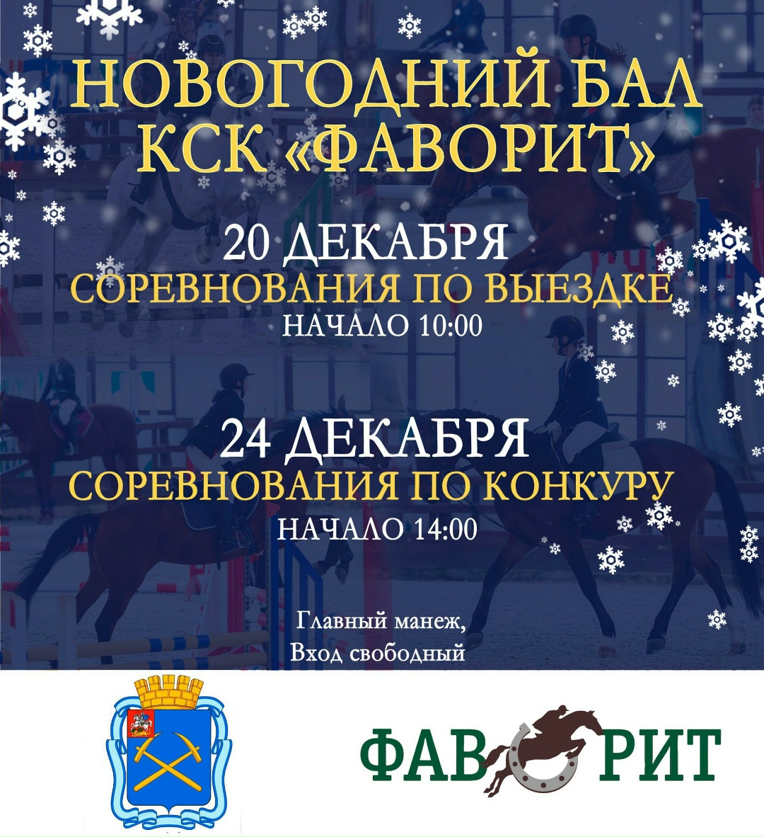 Новогодние конные соревнования пройдут в Подольске