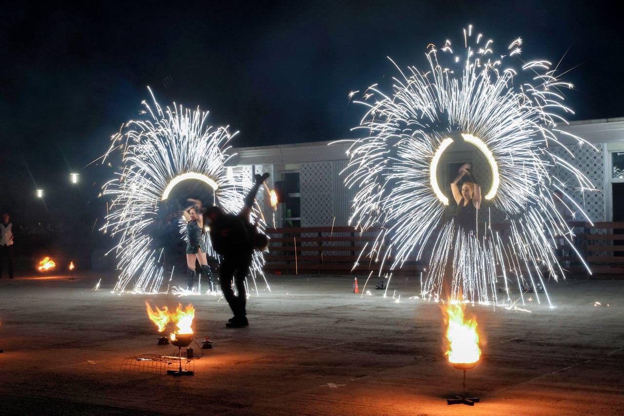 Зрелищное огненное шоу прошло в Подольске