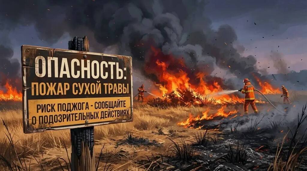 Сухая трава — источник смертельной угрозы!