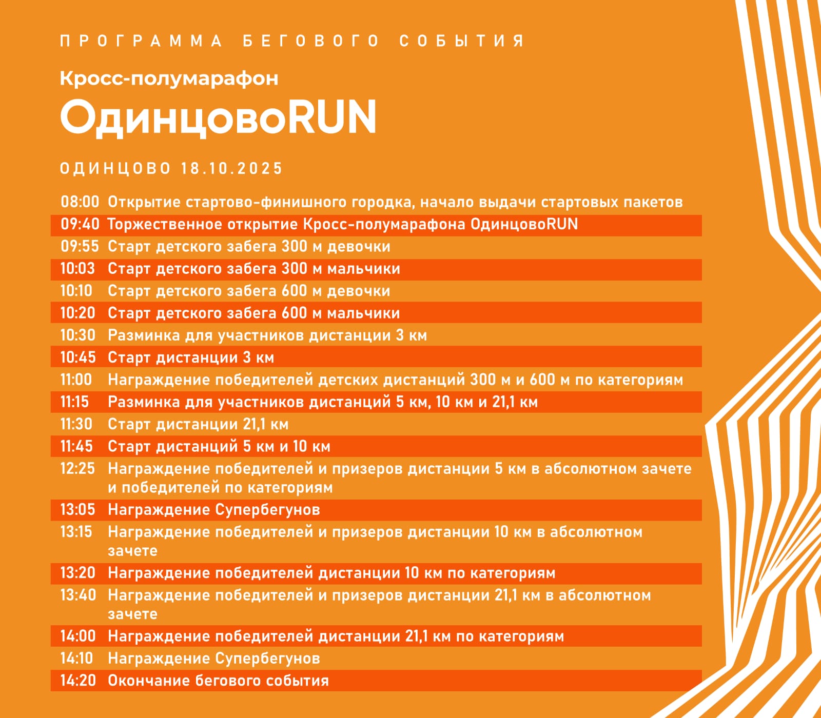 Спортсменов Подольска приглашают на финальный забег «Одинцово RUN»