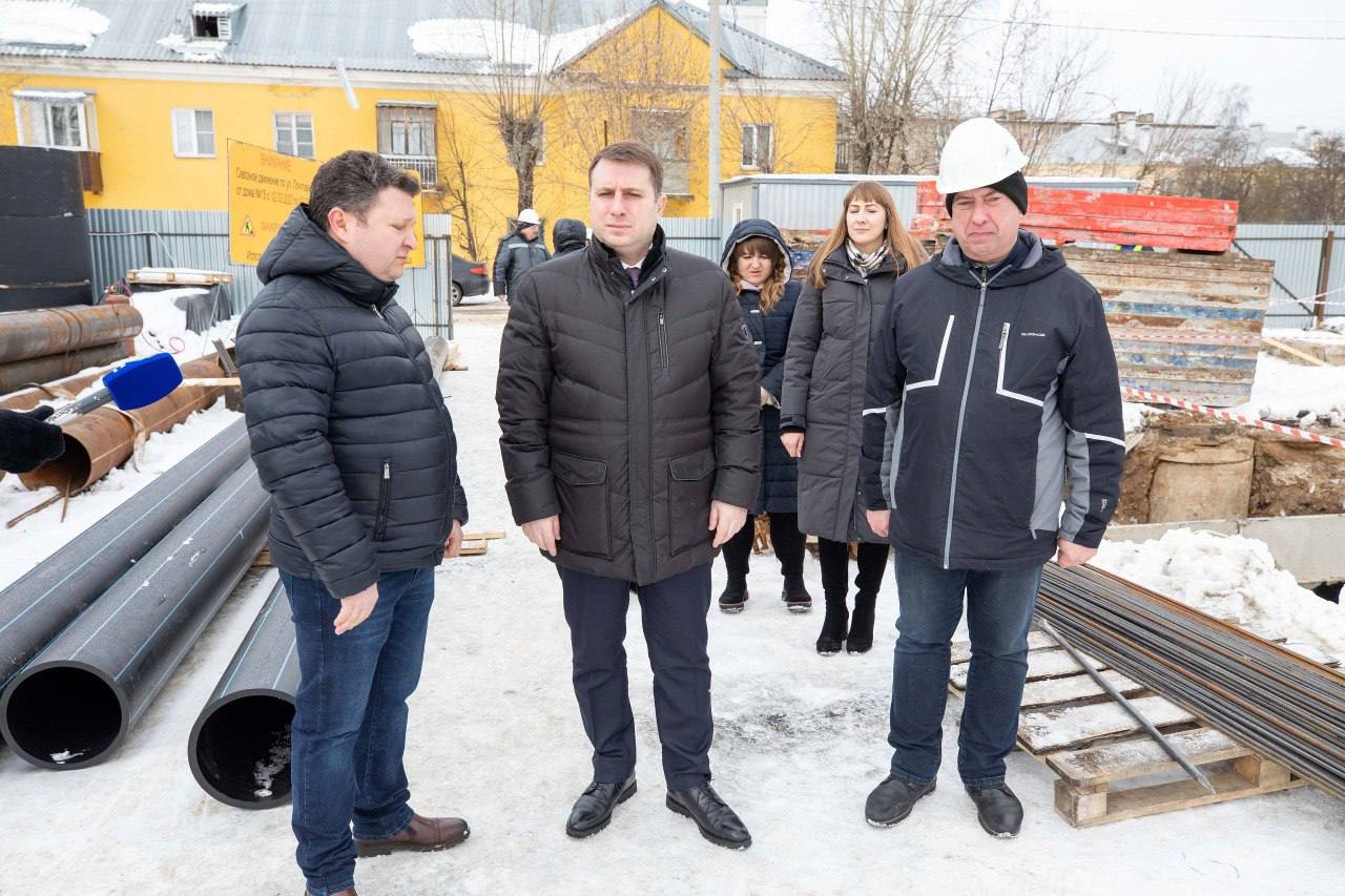 Дмитрий Жариков 2 марта проверил ход строительства котельной на улице Почтовой