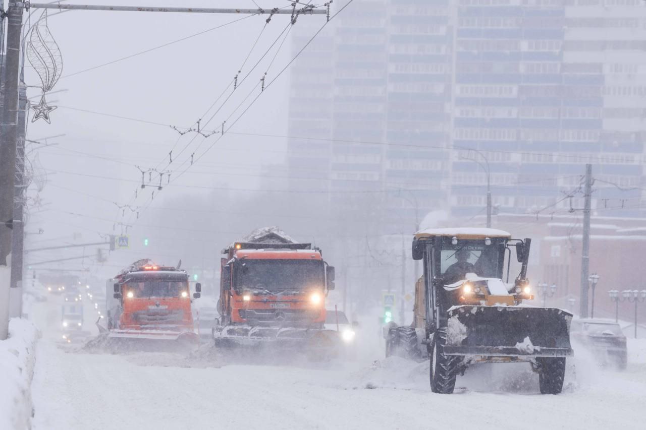 Мощный снегопад продлится в Подольске до среды