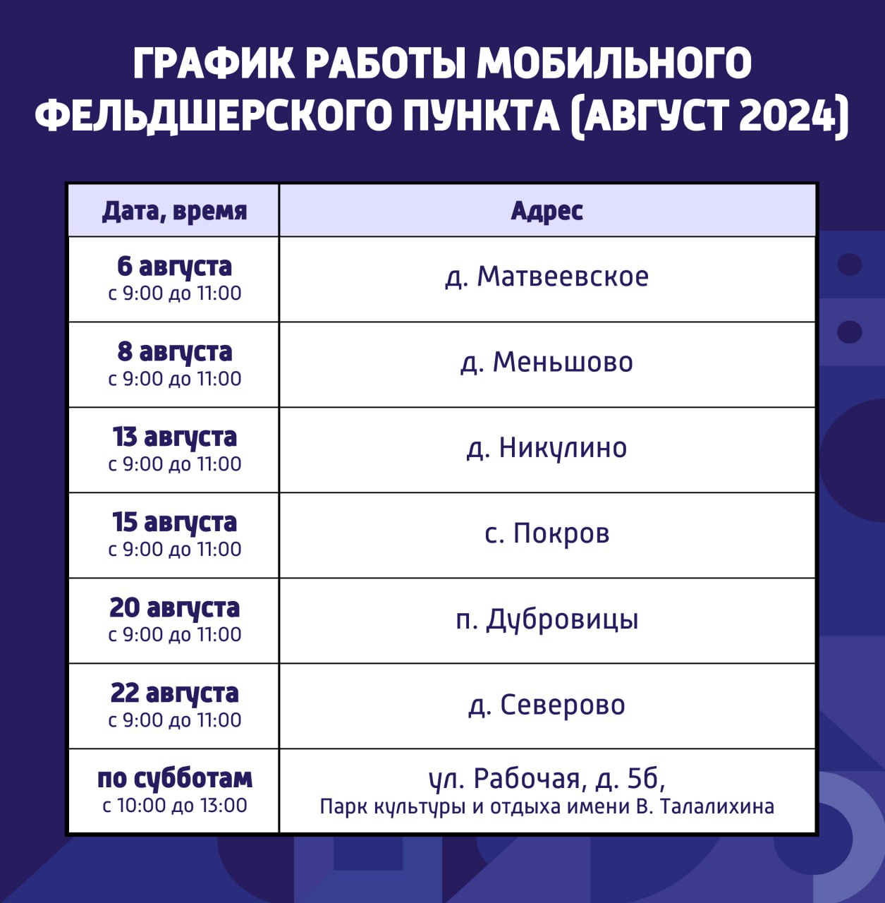 В августе мобильный ФАП приедет в несколько подольских деревень