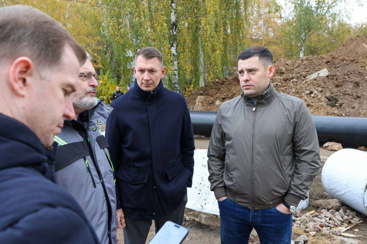 Глава Подольска и сенатор проверили работы на теплосетях в Подольске