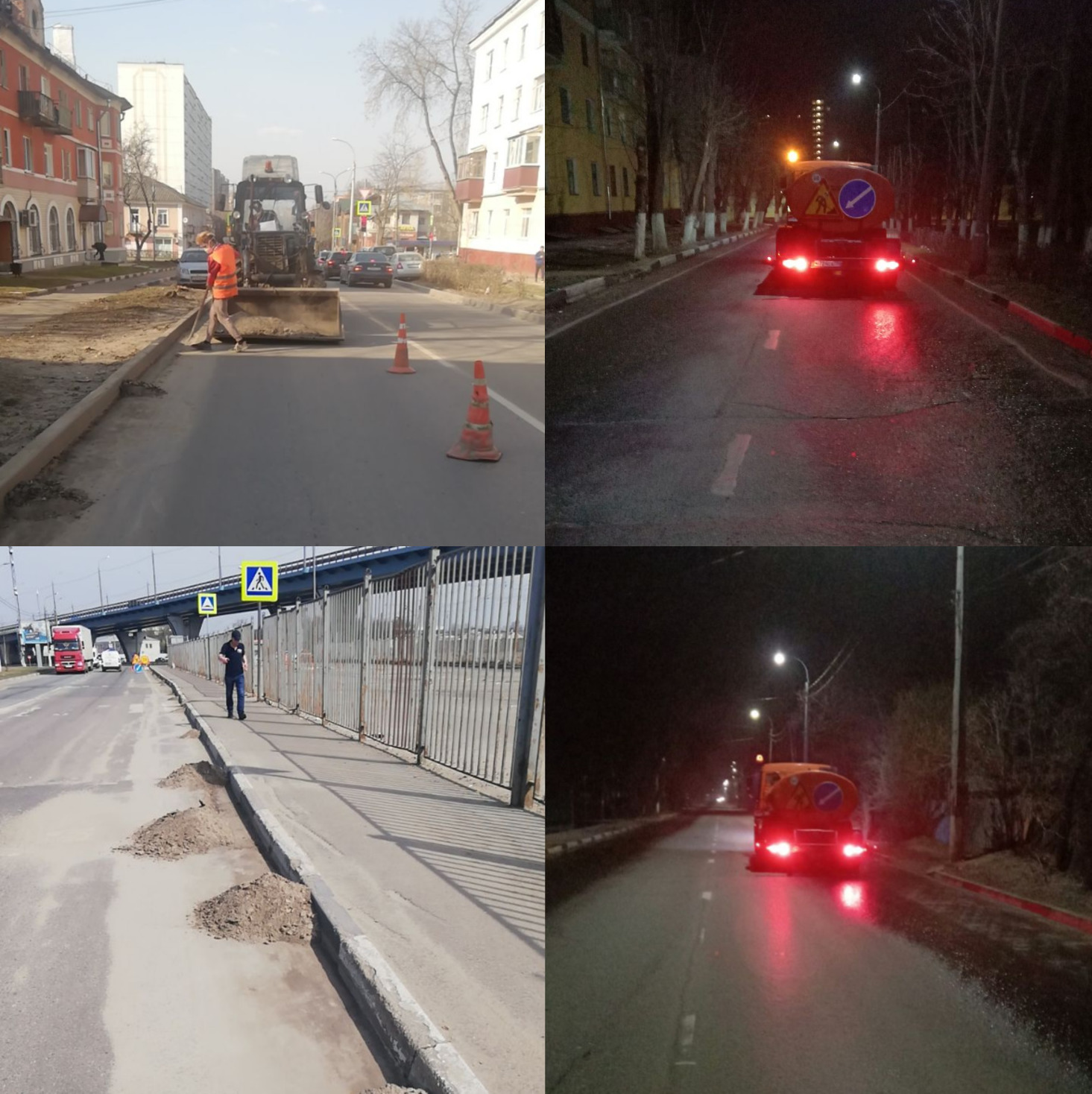 Муниципальные дороги Подольска очищаются от смёта и пыли круглосуточно