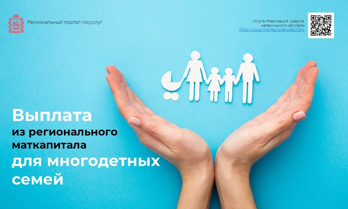 Новая форма поддержки многодетных семей появилась на портале госуслуг Подмосковья
