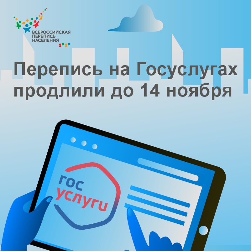 Пройти перепись на портале госуслуг можно до 14 ноября