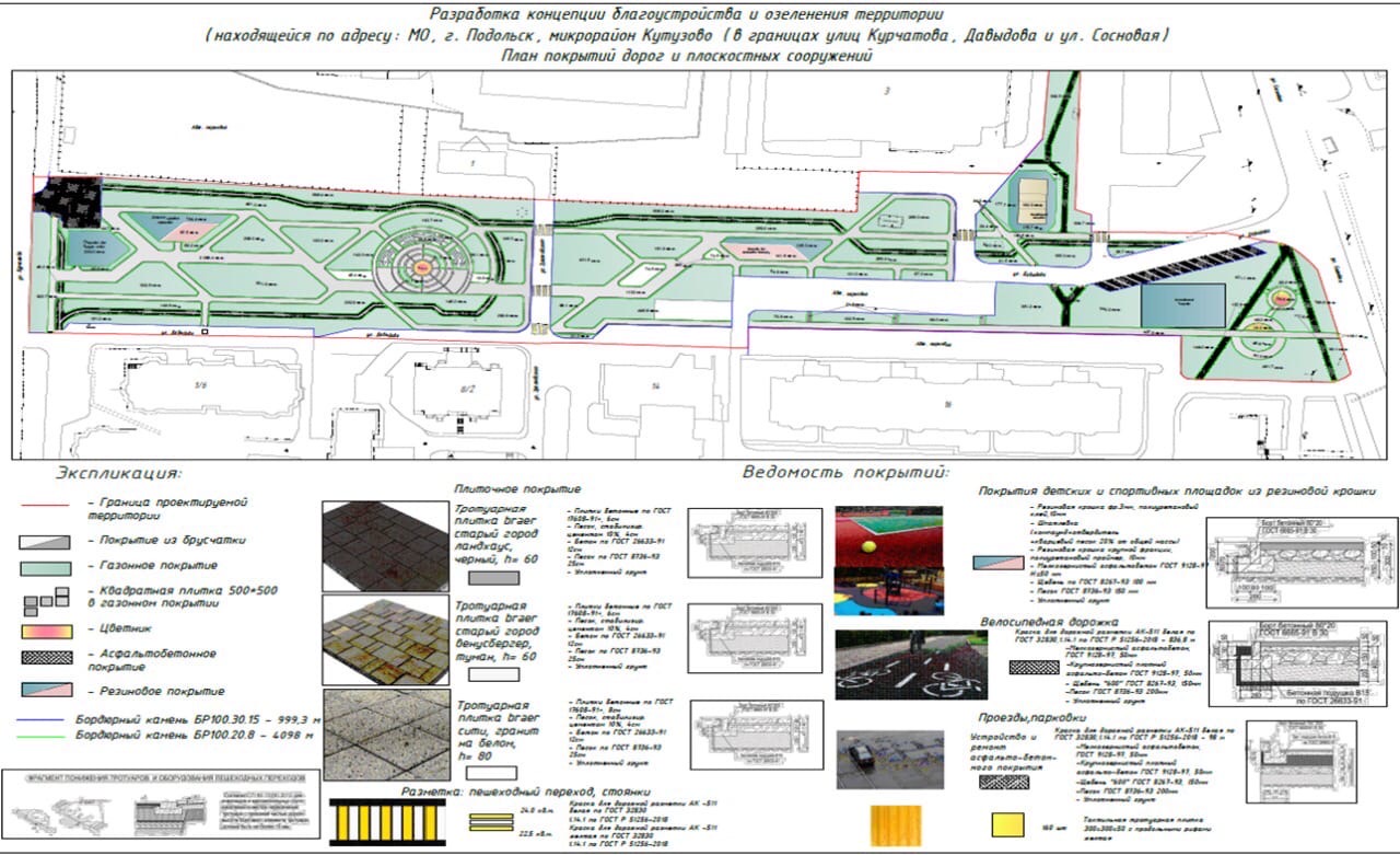 Строительство сквера ведется в границах улиц Курчатова, Давыдова, Сосновая