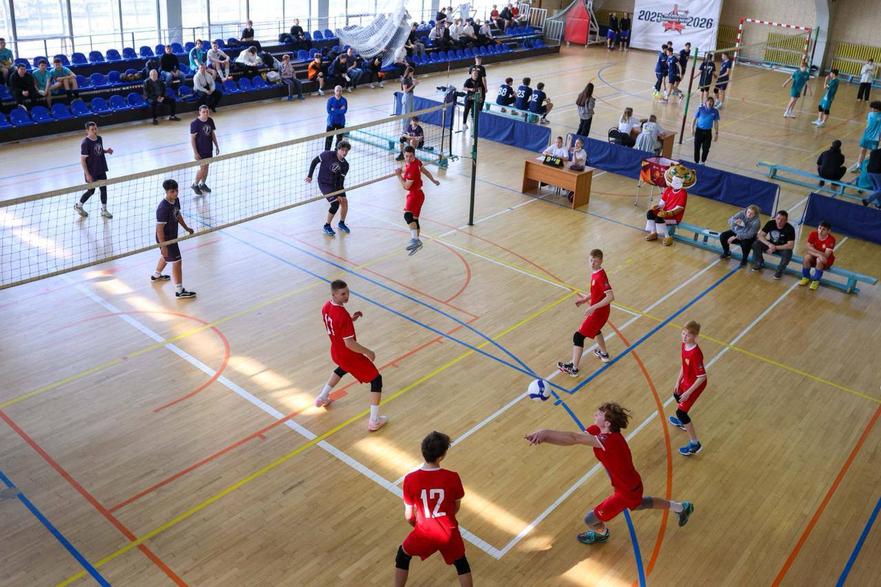 В «Спорт-Сервисе» состоялись игры 1/8 финала Подольской школьной лиги по волейболу