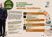 Фестиваль «Вильям Похлебкин» - в четвертый раз в Подольске