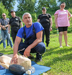 На Беляевском пляже у Пахры провели учения по спасению людей на воде