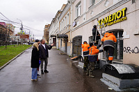 Незаконные информационные конструкции демонтируют в Подольске