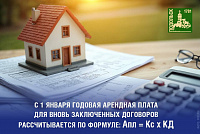 С 1 января  изменился расчет арендной платы за земельные участки 