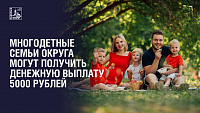 Многодетные семьи Подольска могут получить денежную выплату 5 000 рублей