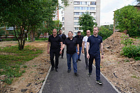 Благоустройство у домов 23 и 25 на улице Свердлова в Подольске завершат до конца июля