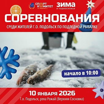 Состязание по подледной рыбалке пройдет в Подольске