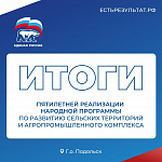 Подводятся итоги пятилетней реализации народной программы ЕР в сфере развития сельских территорий и агропромышленного комплекса