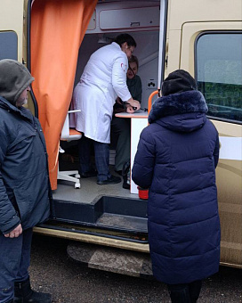  В Подольске жители деревни Новоселки проверили свое здоровье на выездной диспансеризации